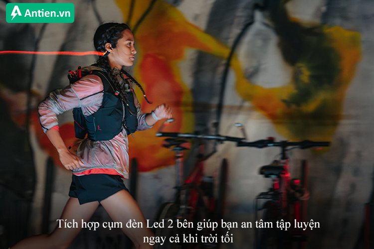 Tích hợp cụm đèn Led giúp bạn an tâm tập luyện ngay cả khi trời tối