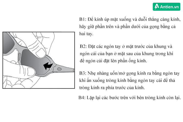 Hướng dẫn tháo tròng kính Tifosi Kilo Black/White