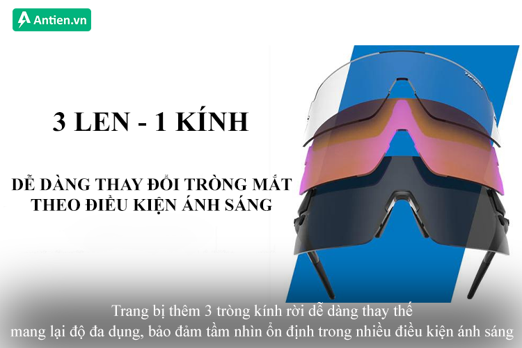 Trang bị thêm 2 mắt kính cung cấp độ đa dụng trong mọi điều kiện ánh sáng