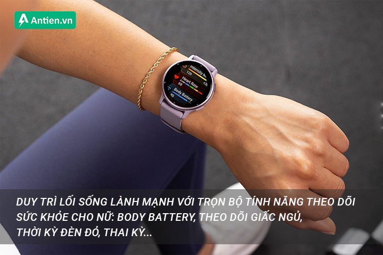 Đồng hồ Garmin giúp chị em duy trì lối sống khỏe bằng các tính năng theo dõi sức khỏe chi tiết