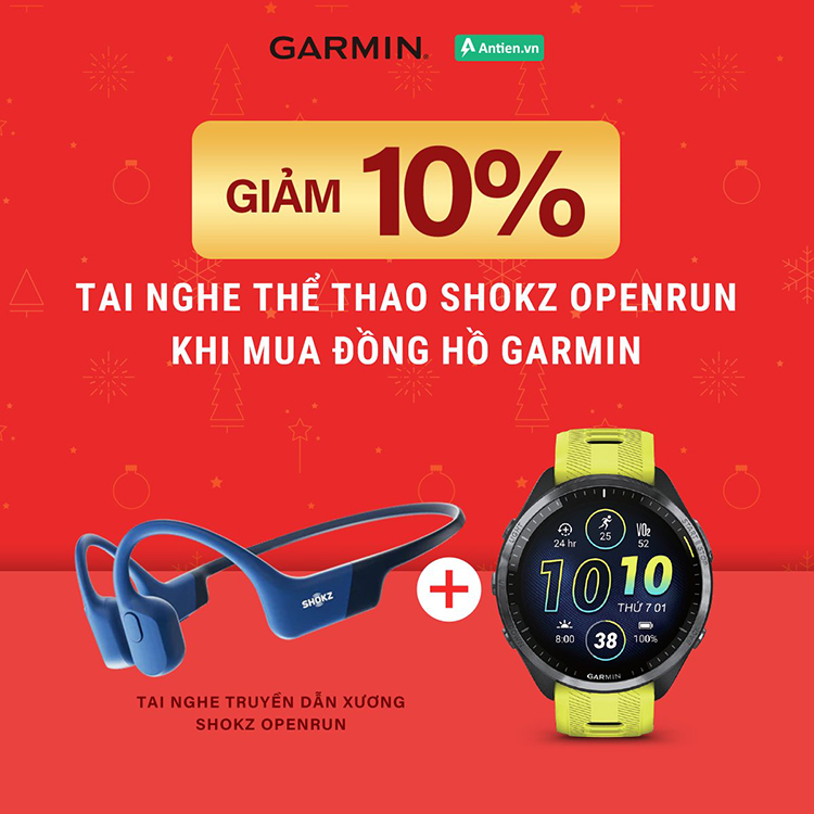 Giảm 10% tai nghe Shokz Openrun khi mua cùng Garmin