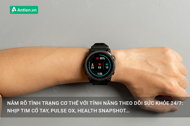 Tactix 7AMOLED theo dõi sức khỏe người dùng chi tiết với các tính năng nâng cao