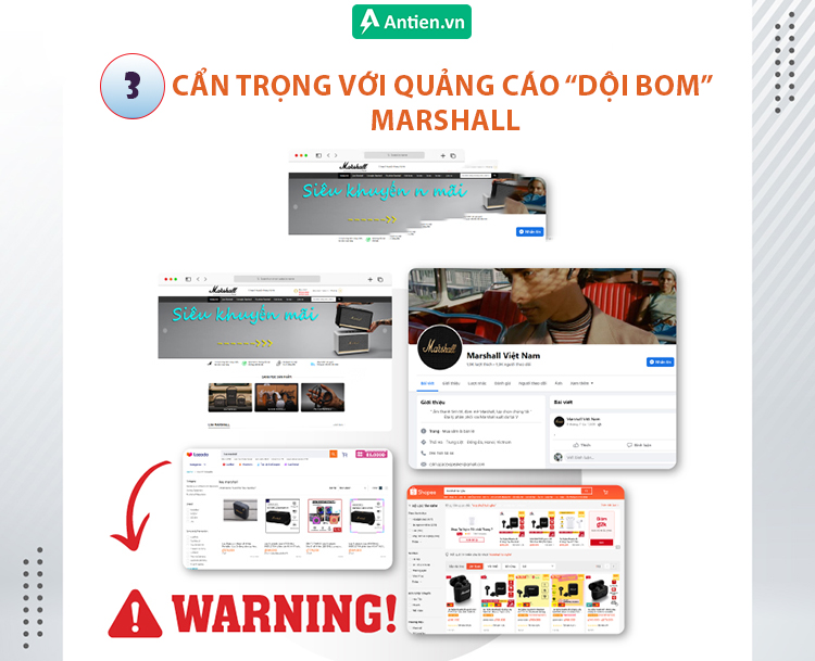 Marshall là thương hiệu cao cấp, hãy thận trọng với các hình thức quảng cáo giảm sốc, "dội bom"