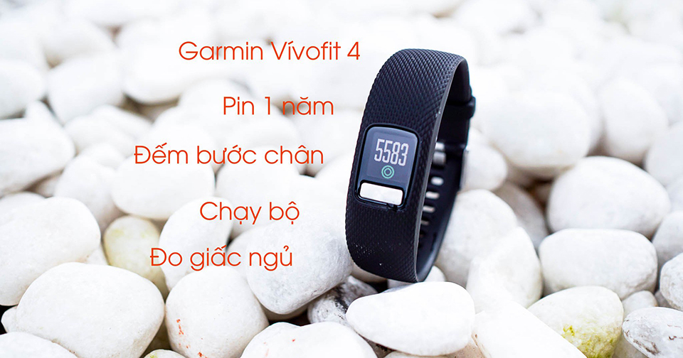 Vòng đeo tay thông minh cao cấp Garmin Vivofit 4