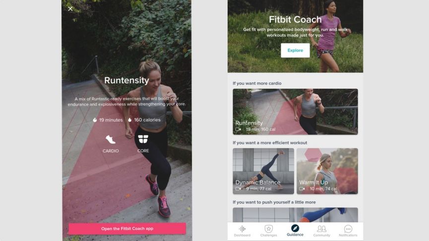 Ứng dụng Fitbit Coach
