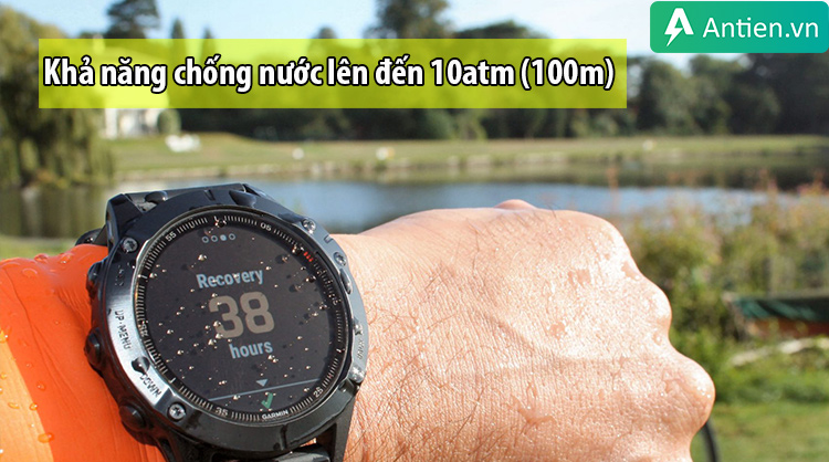 Khả năng chống nước của Garmin Fenix 6 đạt chuẩn 10atm (100m)