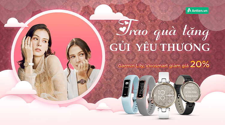 Giảm tới 20% khi mua Garmin Lily/Vivosmart, từ 11 - 20.10.2021