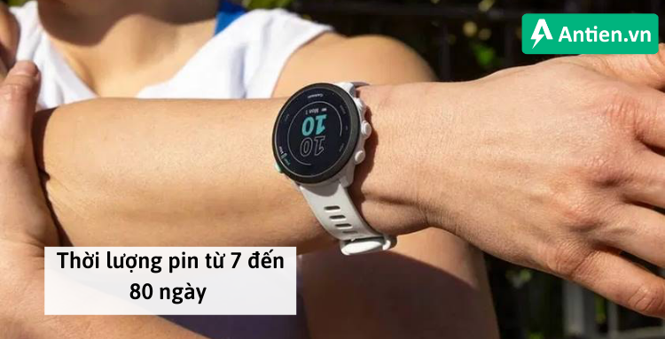 Thời lượng pin của đồng hồ Garmin rất ấn tượng