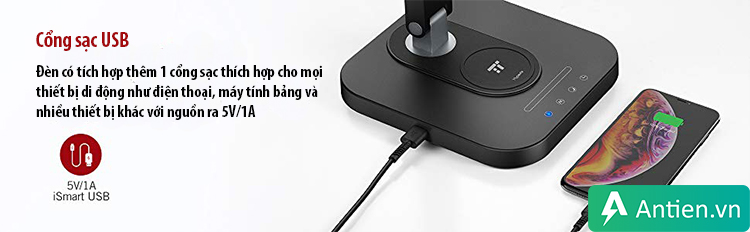 Đèn bàn tích hợp cổng sạc USB