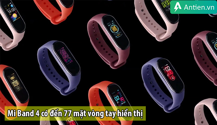 Mi Band 4 có nhiều mặt hiển thị