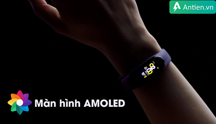 Vòng tay Xiaomi Mi Band 4 sử dụng màn hình màu AMOLED