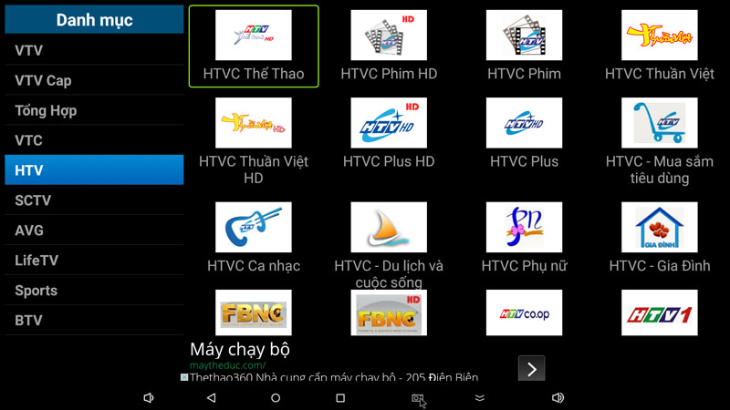 flytv ung dung xem truyen hinh tivi online mien phi cho android tv box flytvbox - nhom kenh htv