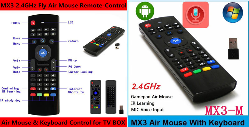  Chuột bay không dây MX3-M Wireless dùng cho thiết bị Android Tivi Box, máy tính PC, laptop giá rẻ nhất Hà Nội, TP. HCM.