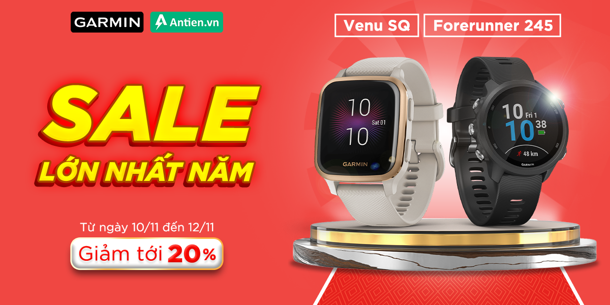 Garmin ưu đãi 20% khi mua Forerunner 245 hoặc Venu SQ