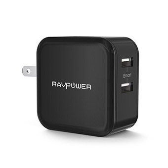 Sạc RAVPower RP-UC11, 2 cổng USB, 24W, 4.8A, sạc nhanh iSmart